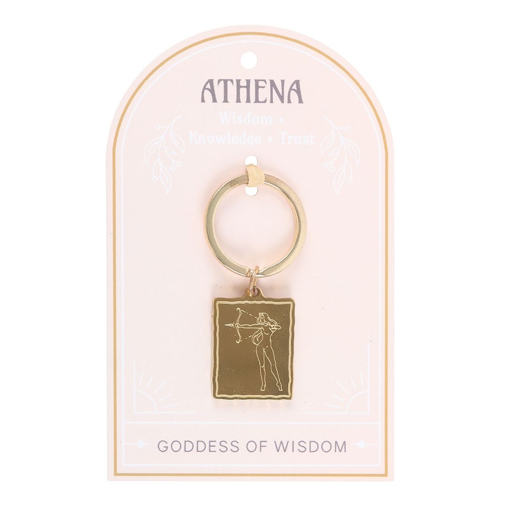Something Different - Athena Goddess Talisman Schlüsselring - Goldfarben